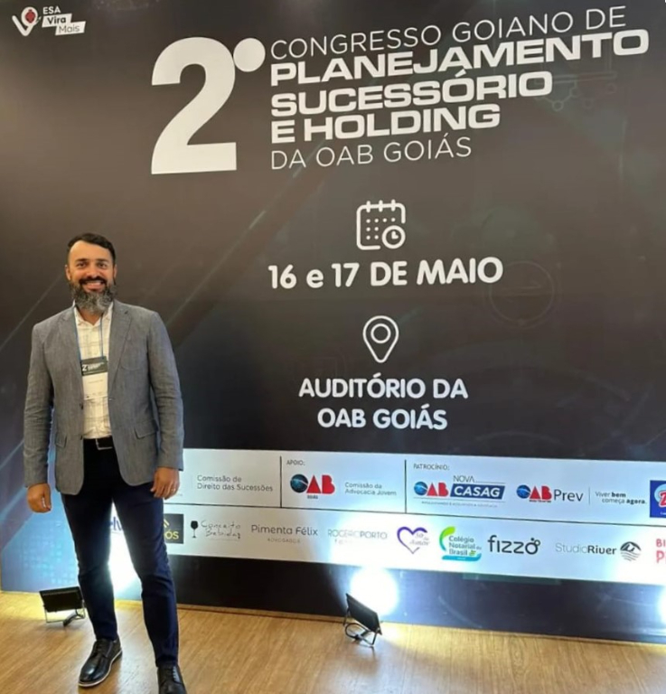 O advogado Dr. Glauber Henrique Lopes, sempre em busca de conhecimento e aprimorando nos assuntos jurídicos, marcou presença no 2º Congresso Goiano de Planejamento Sucessório e Holding, promovido pela OAB de Goiás.