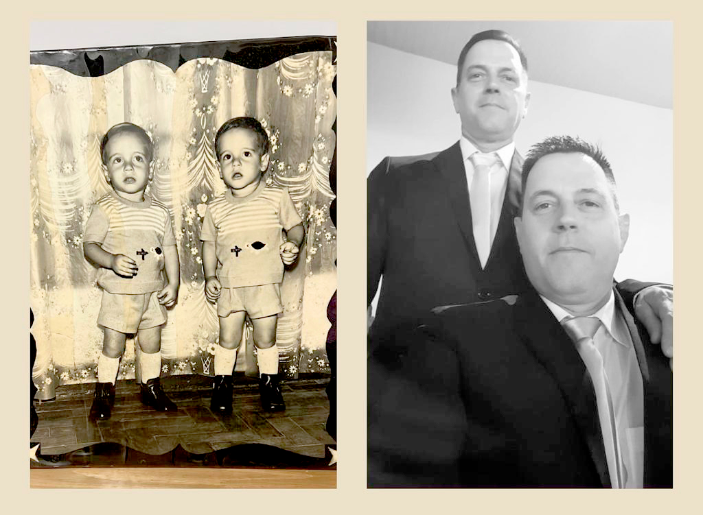 A quinta-feira é de alegria e gratidão para os irmãos gêmeos Paulo Cesar e Paulo Sérgio Rozanez, que celebram seus 50 anos e comemoram a alegria deste dia junto de seus familiares e amigos. Na foto temos uma demonstração da passagem do tempo na vida dos irmãos “ Paulinhos”. Parabéns aos aniversariantes, desejamos saúde, alegria e toda sorte de bênçãos para o novo ano de vida que se inicia hoje 