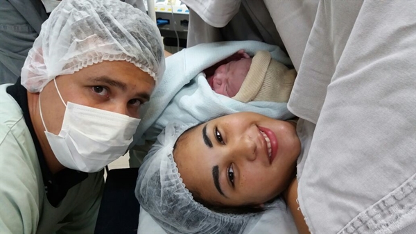 Kauã Felipe Souza Santos nasceu com 39 semanas e 5 dias, pesando 3,015 kg e medindo 48 cm (Foto: Divulgação/Santa Casa)