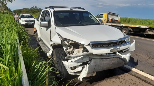  O motorista estava sozinho no momento da batida e não chegou atingir nenhum outro carro (Foto: Cedida ao A Cidade)