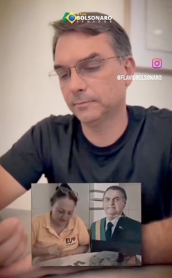 O senador Flávio Bolsonaro (PL) reagiu a um vídeo da vereadora votuporanguense Débora Romani (PL) (Foto:Reprodução Instagram Flávio Bolsonaro)