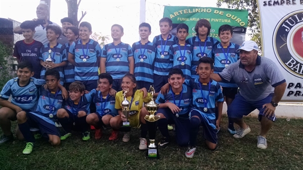 Em pé: auxiliar técnico Vitor Rodrigues, Daniel, Miguel Cagliari, Cauã, Pedro (Baresi), Miguel, João Pedro, Rafael, Vitor, Murilo, Vinícius e Arthur. Na frente: Heitor, Guilherme Ávila, Igor, Guilherme Malvas, Isadora, Leonardo, Zé e Professor Marcos Cicarelli (Fotos: AABB de Votuporanga)