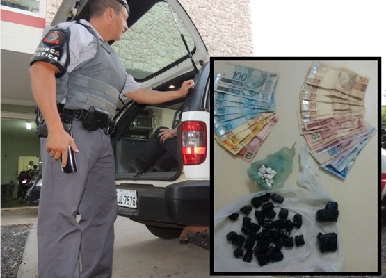 Força Tática da PM prende duas pessoas por tráfico