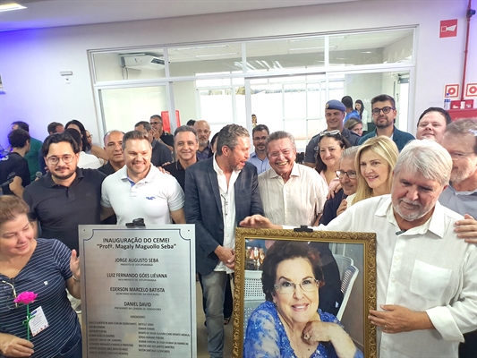 A emoção tomou conta da inauguração do Cemei “Magaly Maguollo Seba” no final da tarde de ontem (Foto: A Cidade)