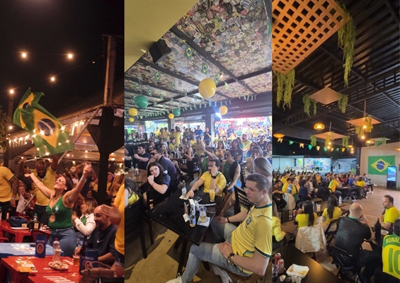LEGENDA: O Barzinho Votuporanga, o Baltazar Buriquim e a Arena Beleza lotadas de torcedores  Fotos: O Barzinho Votuporanga, Arquivo Pessoal e Instagram/Arena Beleza