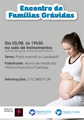 Encontro de Famílias Grávidas orienta sobre tipos de partos
