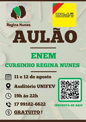 Os dois dias de aula ocorrerão no Auditório Unifev do campus Centro, das 19h às 22h   Foto: Divulgação