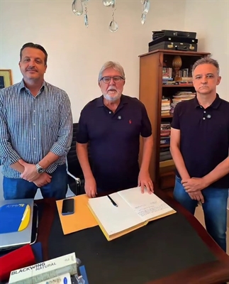 Seba passou o cargo de prefeito para Luiz Torrinha. Foto: Reprodução Instagram Jorge Seba