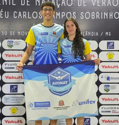 Felipe Manchine Rodrigues e Emilly Lima Milani participaram da competição em Uberlândia-MG (Foto: Divulgação)