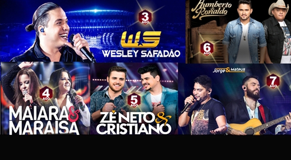 Confirmados shows de Wesley Safadão e Jorge & Mateus
