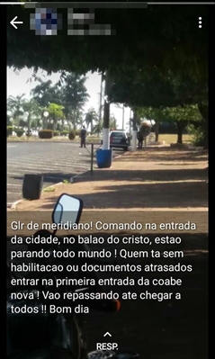 Um jovem foi preso em Meridiano suspeito de fotografar e “dedurar” locais de blitze  (Foto: Reprodução/Internet)