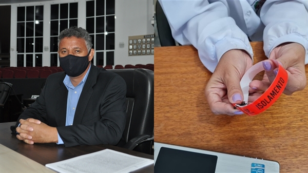 Nilton Santiago voltou a levantar a questão sobre as pulseiras de identificação para pacientes com Covid na cidade  (Foto: A Cidade/ Nova Granada)