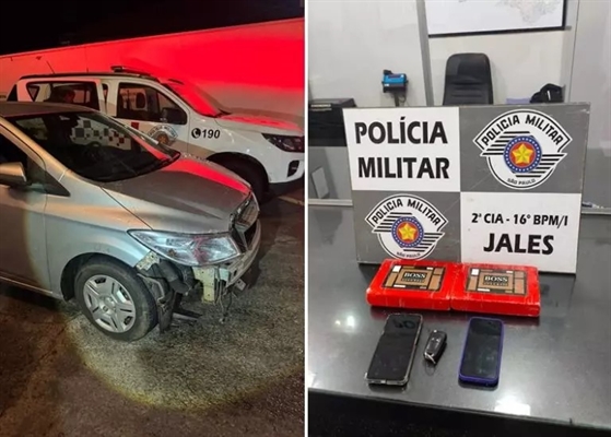 Com o votuporanguense, a Polícia Militar de Jales apreendeu uma grande quantidade de cocaína que seria entregue na cidade (Foto: Divulgação)