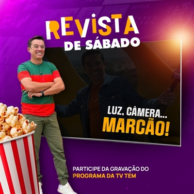  O programa "Revista de Sábado", da TV Tem, é apresentado pelo votuporanguense Marcos Paiva  (Foto: Divulgação)