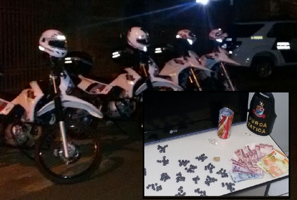 Força Tática detém dupla com crack e cocaína