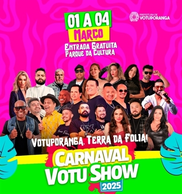 Carnaval de Votuporanga terá 12 atrações (Foto: Prefeitura de Votuporanga)