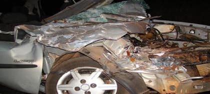 Violenta colisão deixa cinco pessoas feridas