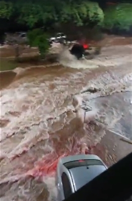 Região pode ser novamente castigada por chuvas fortes; o último temporal castigou Valentim Gentil com alagamentos e estragos (Foto: Reprodução)