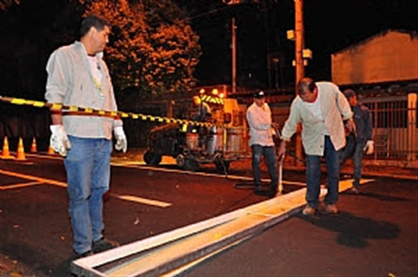 Trânsito começa pintura de solo noturna nesta semana