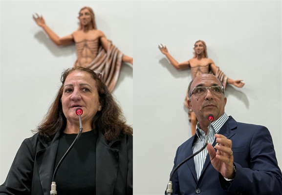Na sessão desta segunda-feira (8), Débora Romani e Sargento Moreno falaram sobre a suspensão da vacinação contra a dengue  Foto: Assessoria 