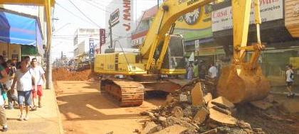Obras da rua Amazonas vão ser paralisadas