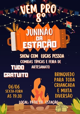 O evento será realizado nesta sexta-feira (6), a partir das 19h, no Pátio da Estação (Foto: Divulgação) 