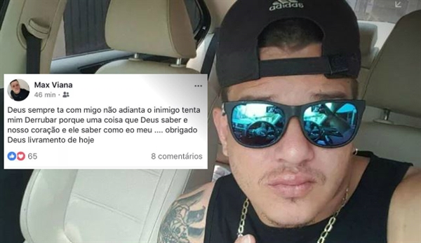 Maxwel Viana do Nascimento, de 33 anos, é procurado por tráfico de drogas (Foto: Reprodução/Facebook)