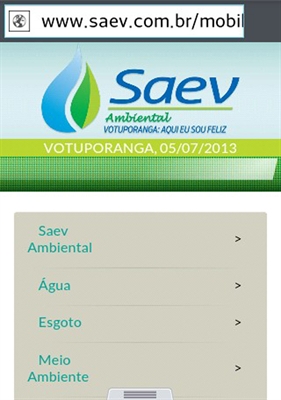 Site da Saev Ambiental ganha versão para dispositivos móveis