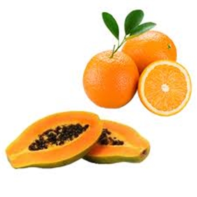 Creme de mamão e laranja