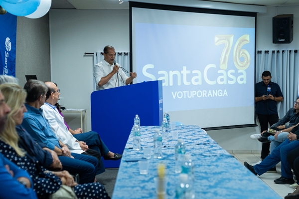 Amaro Rodero, provedor da Santa Casa de Votuporanga, durante sua fala na manhã de ontem  Foto: Santa Casa