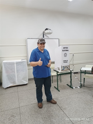 Dalbert Mega vota em Votuporanga e afirma estar confiante após campanha eleitoral (Foto: A Cidade)
