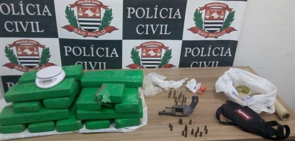 Polícia Civil apreendeu 18 quilos de maconha em operação em Votuporanga (SP) há um mês (Foto: Polícia Civil)