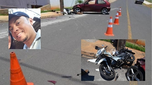 Rogério Balbino da Silva tinha 36 anos quando morreu, após ficar mais de 30 dias internado no HB; depois da batida, a motocicleta da vítima foi arrastada por seis metros (Fotos: Arquivo pessoal e do processo)