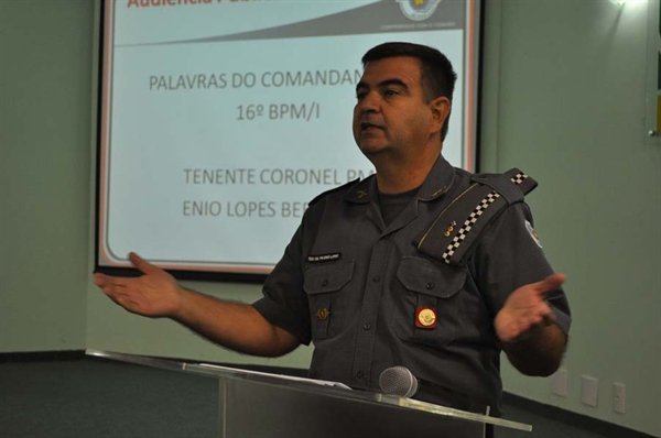 Comandante do 16º Batalhão da Polícia Militar pede apoio total da comunidade