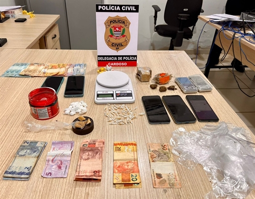 O SIG de Cardoso, através de investigações e atividades de inteligência, identificou três pontos de venda de drogas na cidade  (Foto: Divulgação)