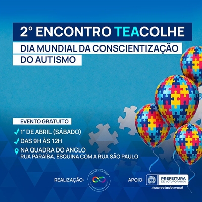 No sábado, o Grupo TEAcolhe realizará o 2º Encontro na quadra do Anglo; e, no domingo, o GETEA realizará ação no Sest Senat (Foto: Prefeitura de Votuporanga)