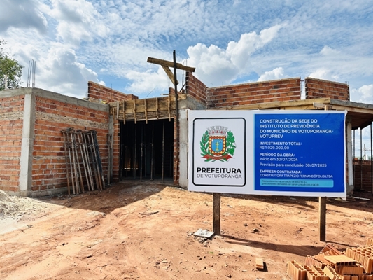 Ao todo serão investidos mais de R$1milhão arrecadados com recursos próprios na construção da sede do Votuprev (Foto: Prefeitura de Votuporanga)