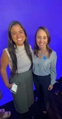 Vereador Natielle Gama e a presidente nacional do Podemos, Renata Abreu  Foto: Arquivo pessoal