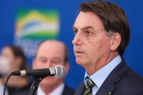 Presidente Jair Bolsonaro durante declaração à imprensa -(Foto: Isac Nóbrega/PR)