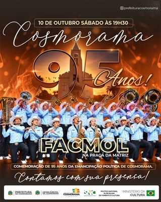 A Orquestra Facmol foi fundada em 2010 e reúne estudantes e professores de música e é referência na região noroeste paulista  Foto: Prefeitura de Cosmorama