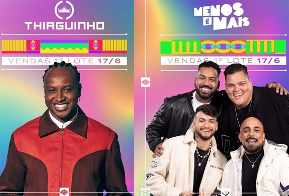 Thiaguinho e Menos é Mais estão confirmados no Carnaval do Oba Festival em 2027  Foto: Oba Festival