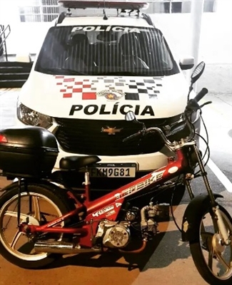 O criminoso foi pego momentos após de realizar o furto de uma bicicleta elétrica (Foto: Polícia Militar)