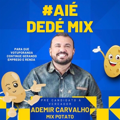 Ademir Carvalho teve o nome de urna registrado errado como “Dedé Mix” e chegaram a fazer uma montagem com a falha para lhe “zoar” nas redes sociais  (Foto: Redes sociais)