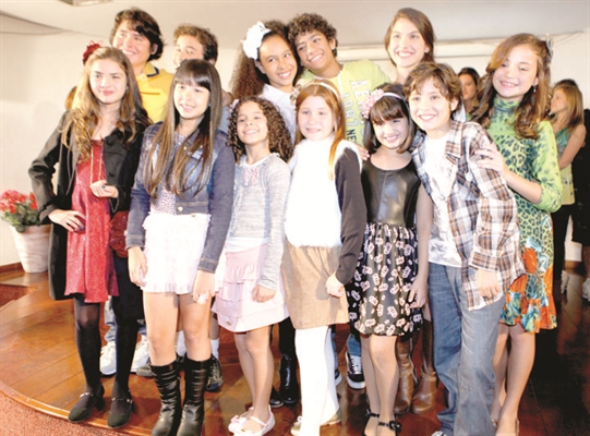 Parte do elenco de “Chiquititas” 