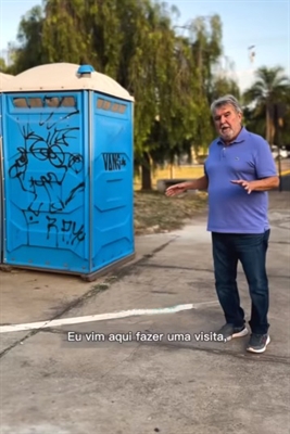 Inconformado com as constantes depredações na Praça do Tobogã, o prefeito fez um apelo por consciência e ajuda na fiscalização (Foto: Prefeitura de Votuporanga)