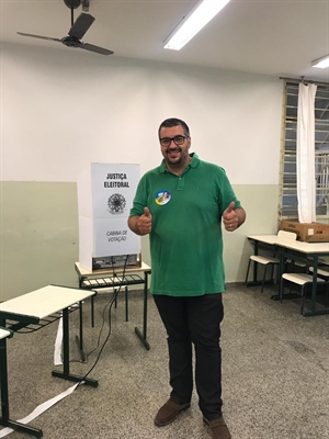João Garcia votou na escola Cícero (Foto: Arquivo Pessoal)