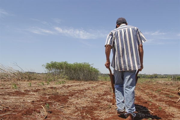 Agricultor familiar: recursos do governo para garantir fonte de renda (Foto: Fabio Rodrigues/G1)