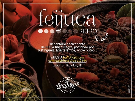 Feijoada com samba é o destaque da agenda do finde semana