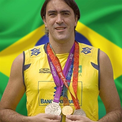 Rodrigo Santana, o Rodrigão, é dono de três medalhas olímpicas com a Seleção Brasileira Masculina de Vôlei  Foto: Prefeitura e Praia Grande