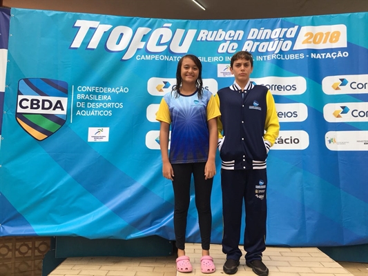 Amanda de Jesus Sousa e Heitor Napolitano Reis Fonseca participaram do Campeonato Brasileiro Infantil (Foto: Centro de Formação)